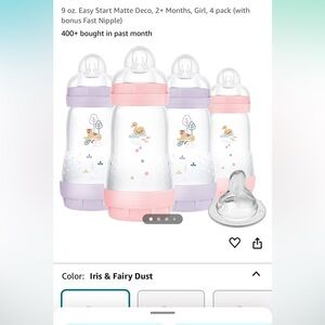 Mam Baby Bottles. Never Used! 9oz (4), 5oz (4) & (4) Extra Slow Nipples
